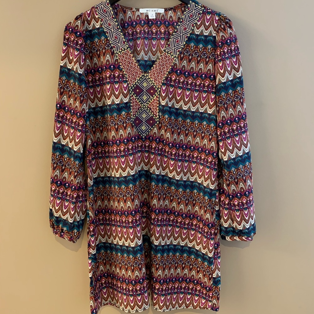 Long sleeve shirt dress